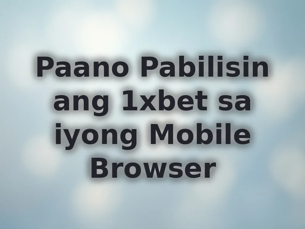 Mobile browser optimization